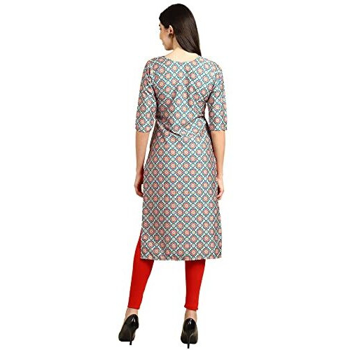 Pinkmint Women's Crepe Digital Print Straight Kurta(Pack Of 6)[Qi-372-353-370-350-354-347-M]
