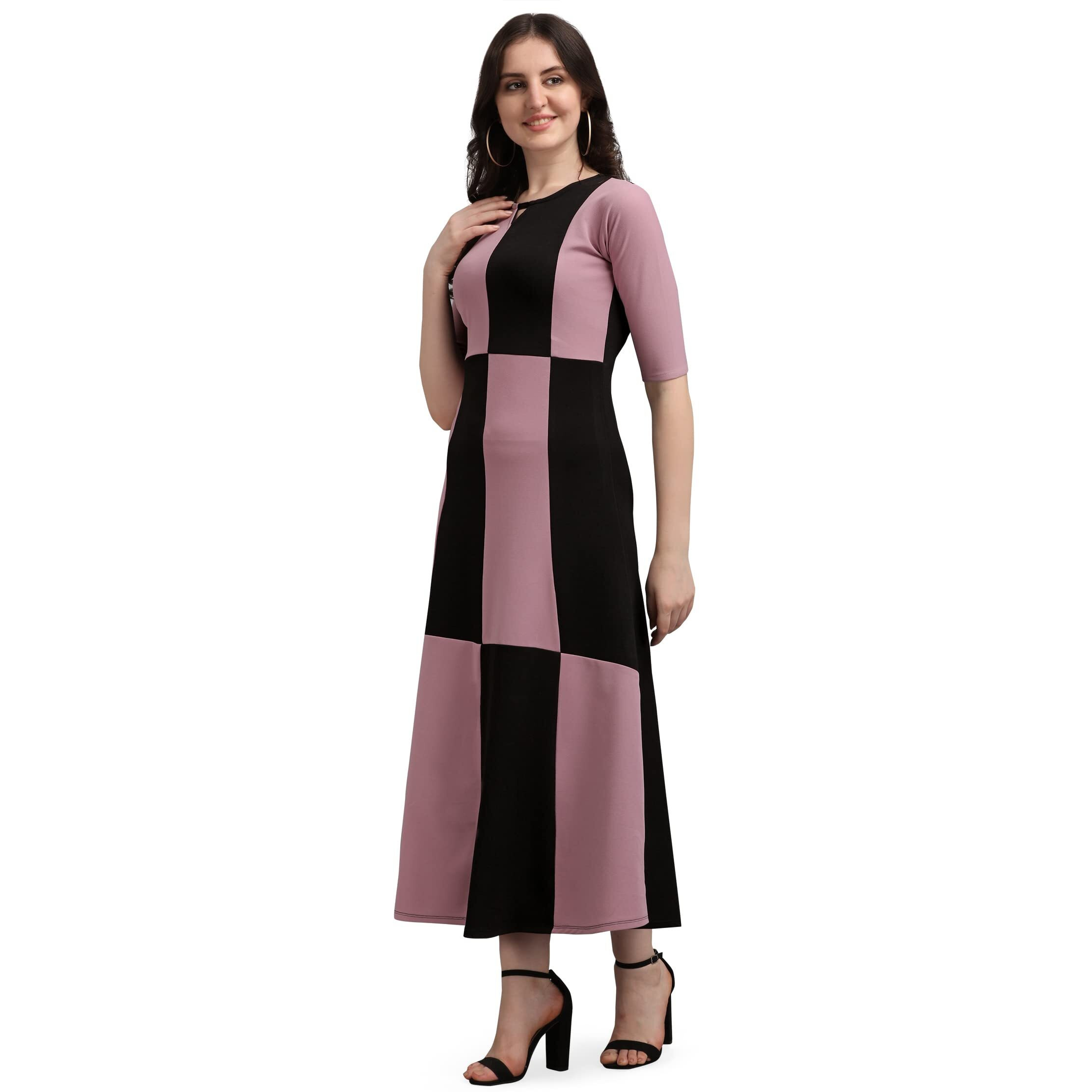 Purvaja Women's Corduroy Empire Waist Maxi Casual Dress (Lucy-386-Lv-Bl-S_Light Violet