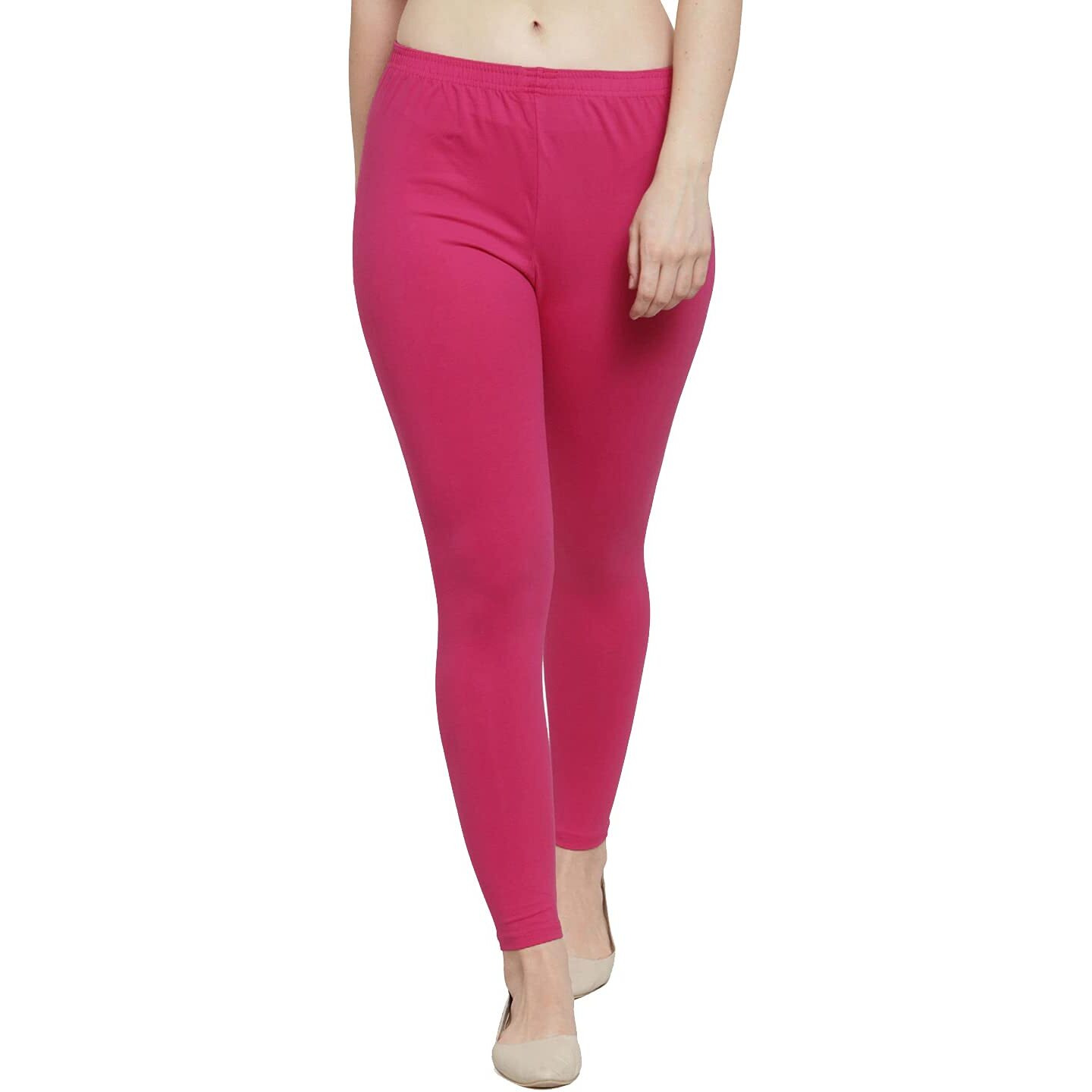 Shasmi Women's Stretch Leggings Ankle Pink 81_Beauty M
