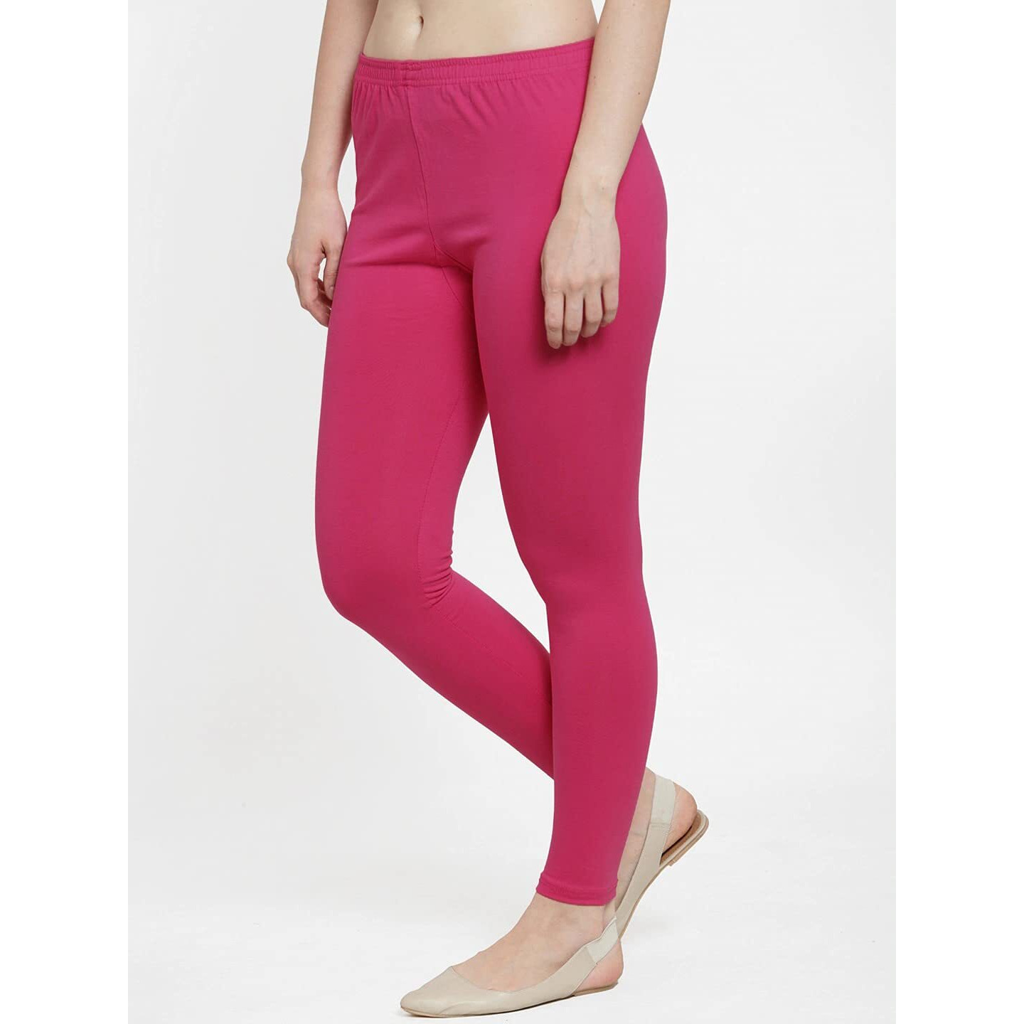 Shasmi Women's Stretch Leggings Ankle Pink 81_Beauty M