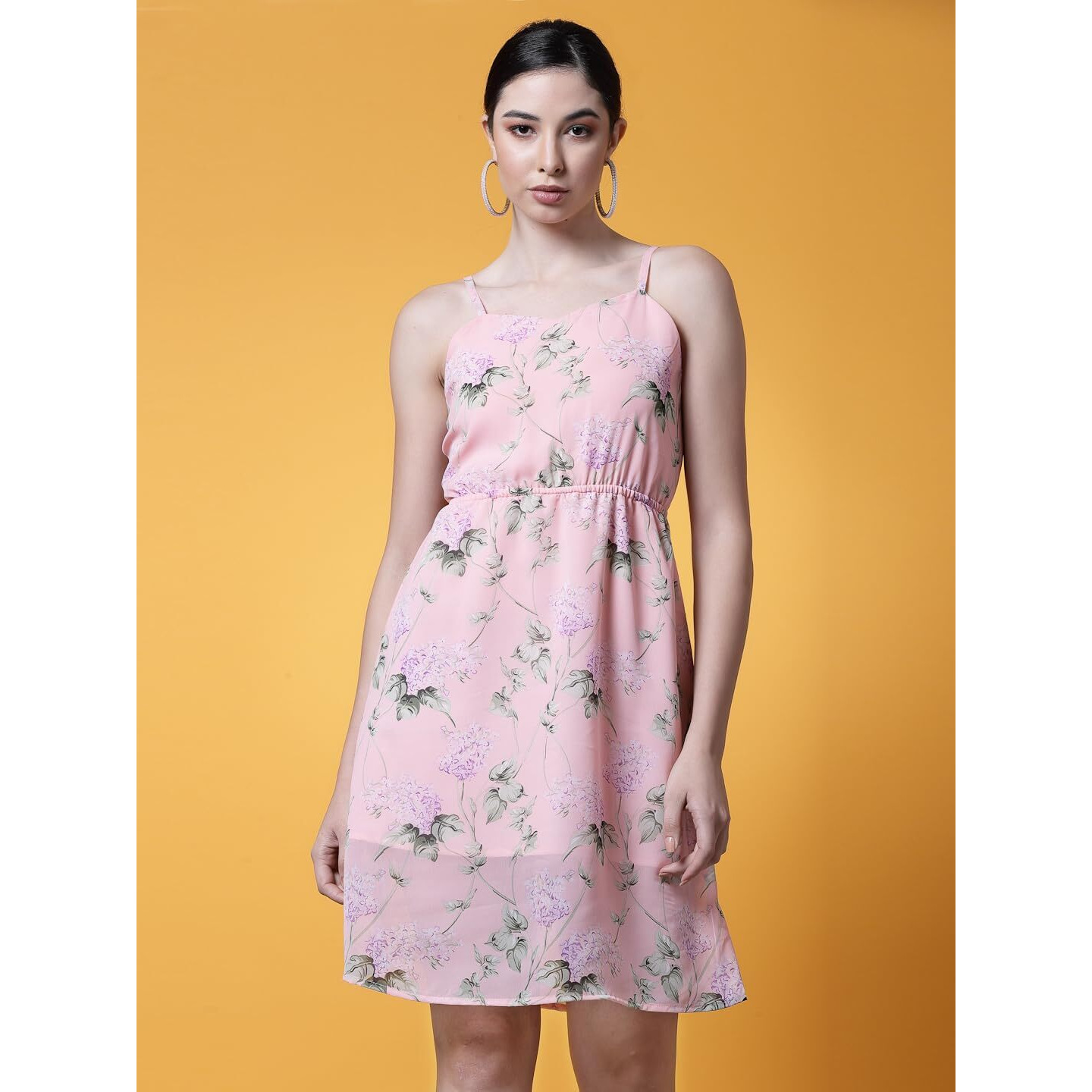 Oomph Women's Western & Fusion Wear Summer Dresses For Women, Pink - Md745