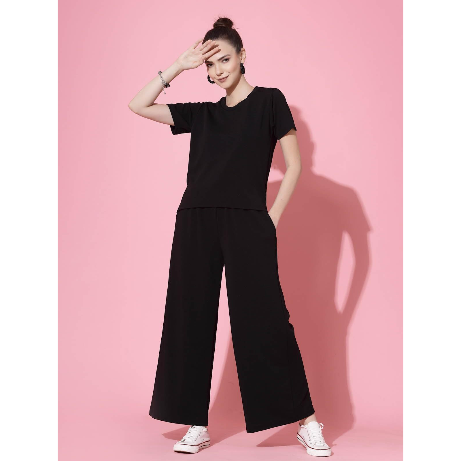 Oomph Coord Set For Women Western, Black - Md919