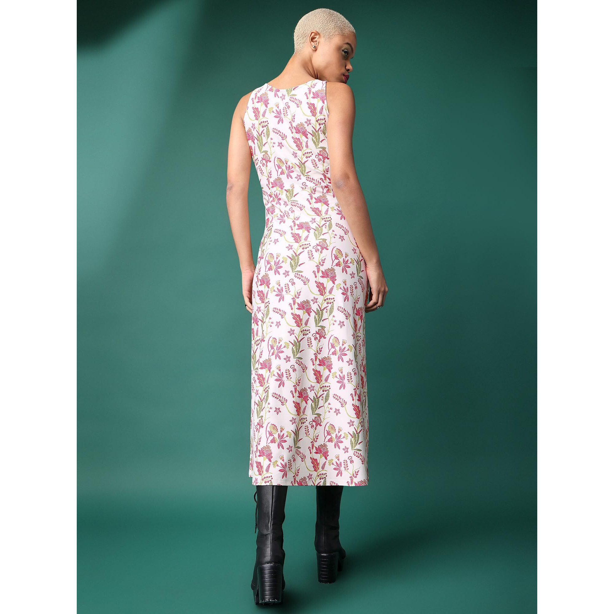 Purvaja Womens Twisted Maxi Length Dress (Wini-044-Gypsy_Beige_X-Large)