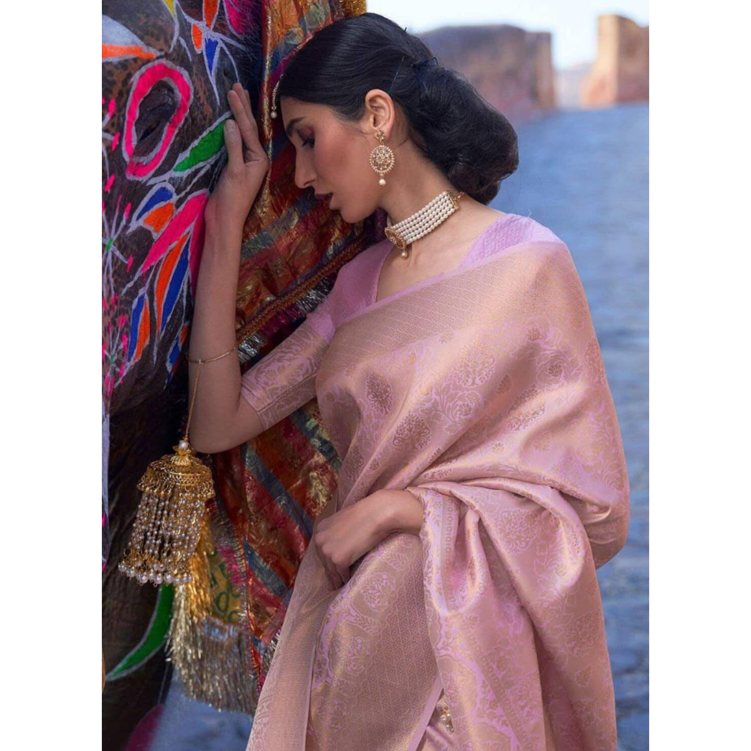 Shiv Textiles Womens Banarasi Silk Saree (St-Kp-5013-Lgreen)