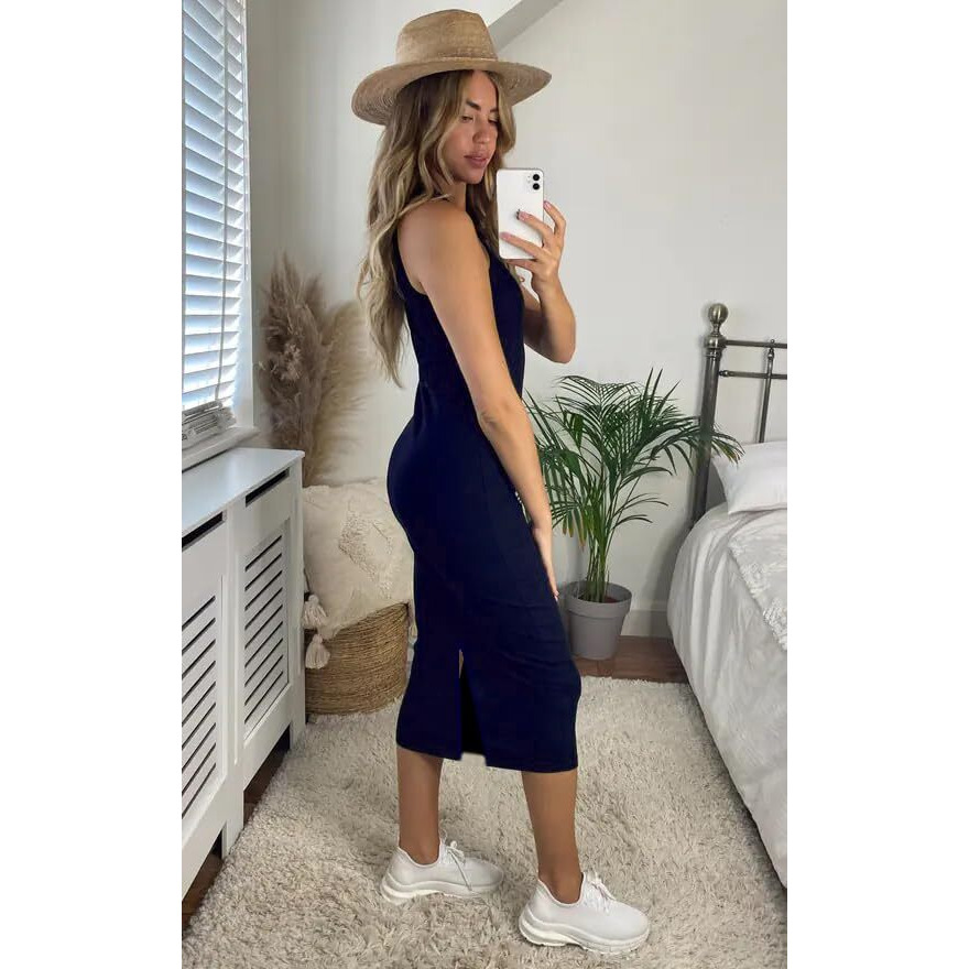 Toochki Dress For Women | Dresses For Women Dress | Bodycon Dress | Blue Bodycon Dress | Midi Length Dresses | Lycra Bodycon Dress | One Piece Dress