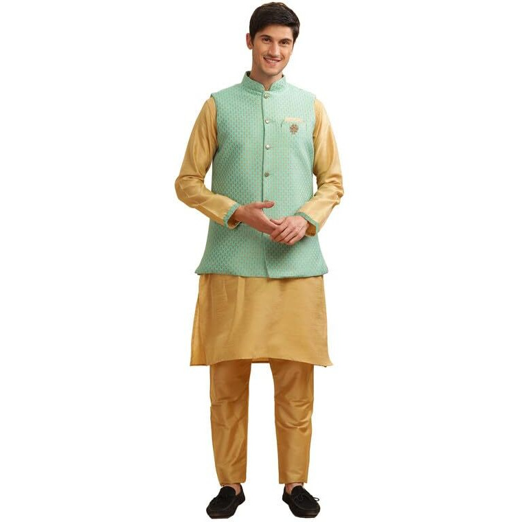 Be Active Men's Floral Regular Kt-Ser (Kt0667-03-L_Blue L)