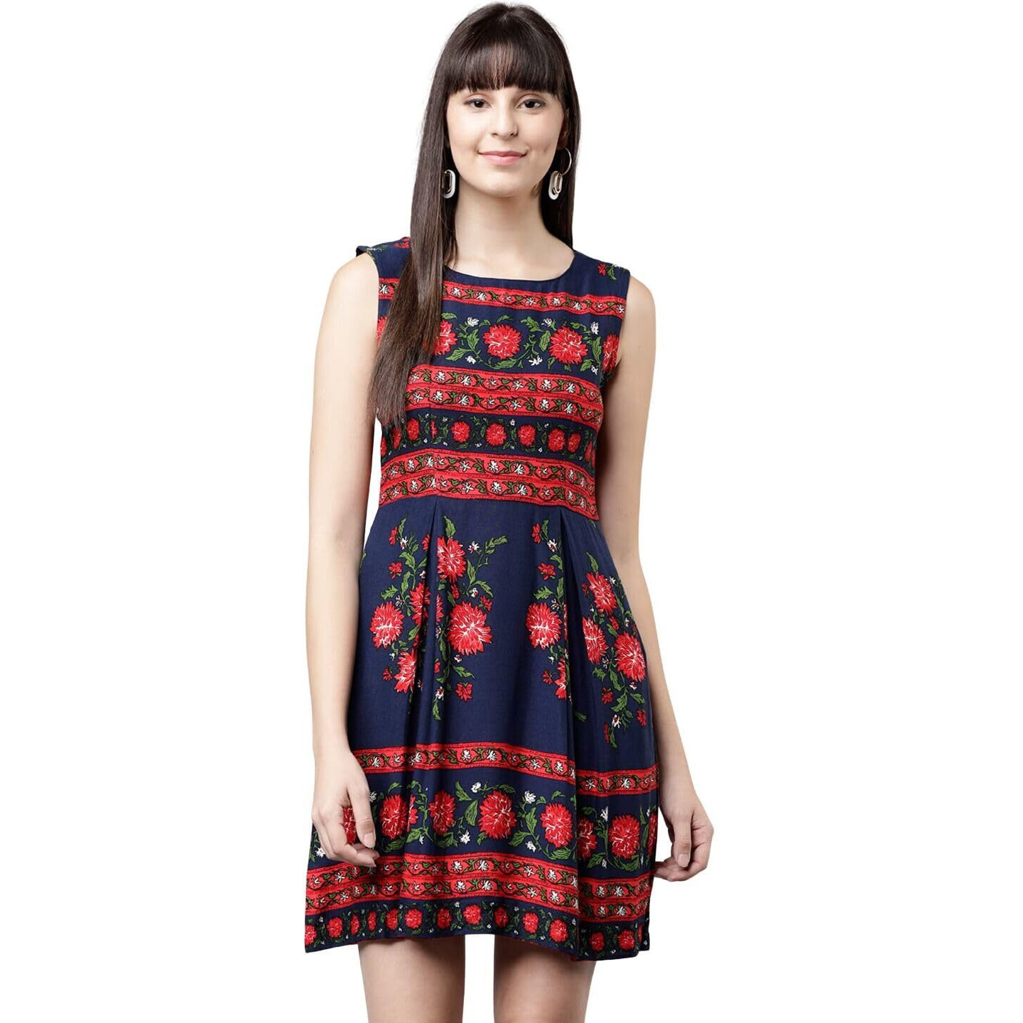 Rytras Dresses For Women | One Piece Dress For Women | Dress For Women | Dresses For Women (Navy Blue,S)