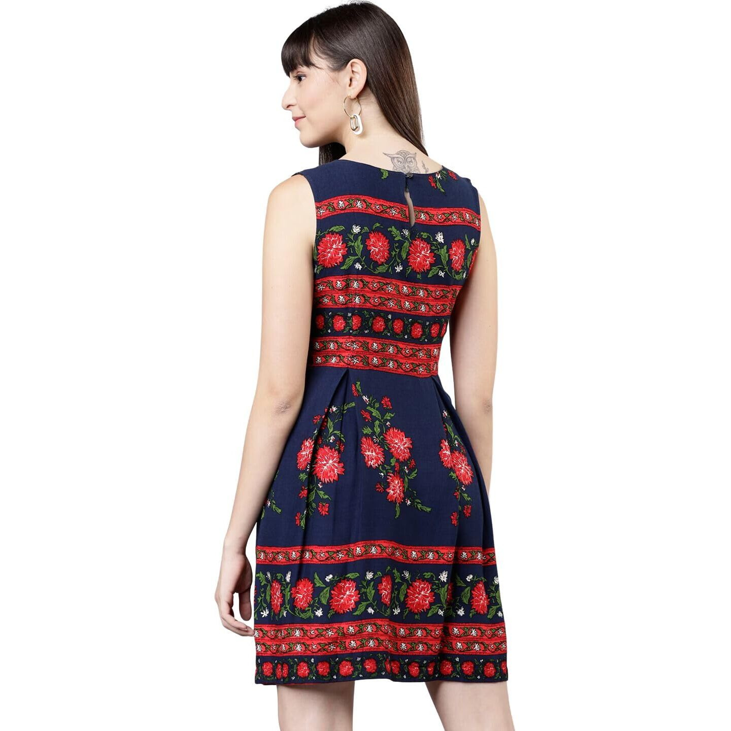 Rytras Dresses For Women | One Piece Dress For Women | Dress For Women | Dresses For Women (Navy Blue,S)