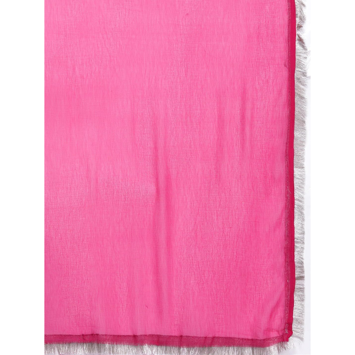 Varanga Women Fuchsia Leheriya Print V-Neck With Lace Detail A Line Kurta With Bottom And Dupatta.