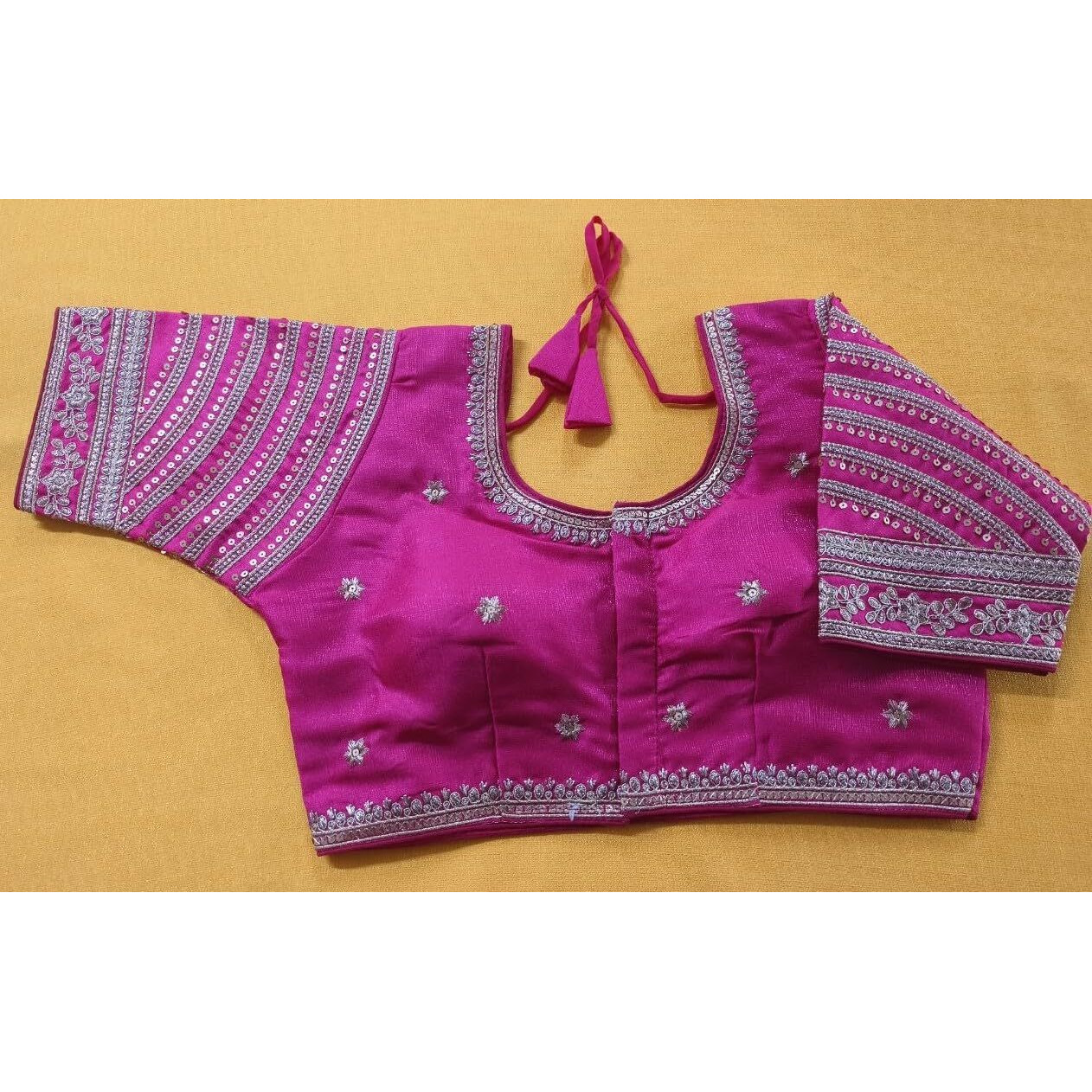 Vihu Fashion Women's Blouse Readymade Blouse Embroidery Multi Coding Gold Thread Indian Ethnic Designer Stitched Women's Readymade Pink Color Saree Blouse For Women For Saree Lehenga Choli