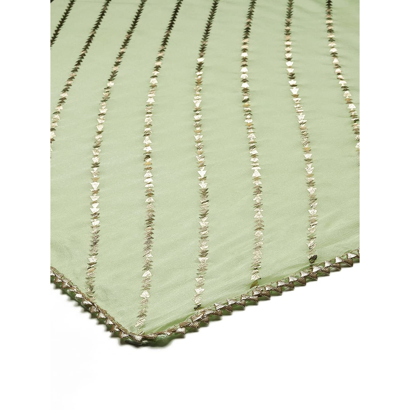 Weavers Villa Women's Abstract Poly Silk Embellished Dupatta, Chunni (Green), 2.25 Mtrs