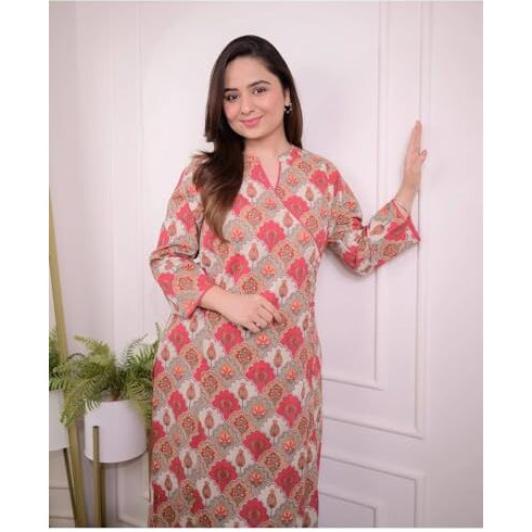 Fabnex Cotton Blend Regular Women Kurta Set (K-55-Grey-Xl_Grey