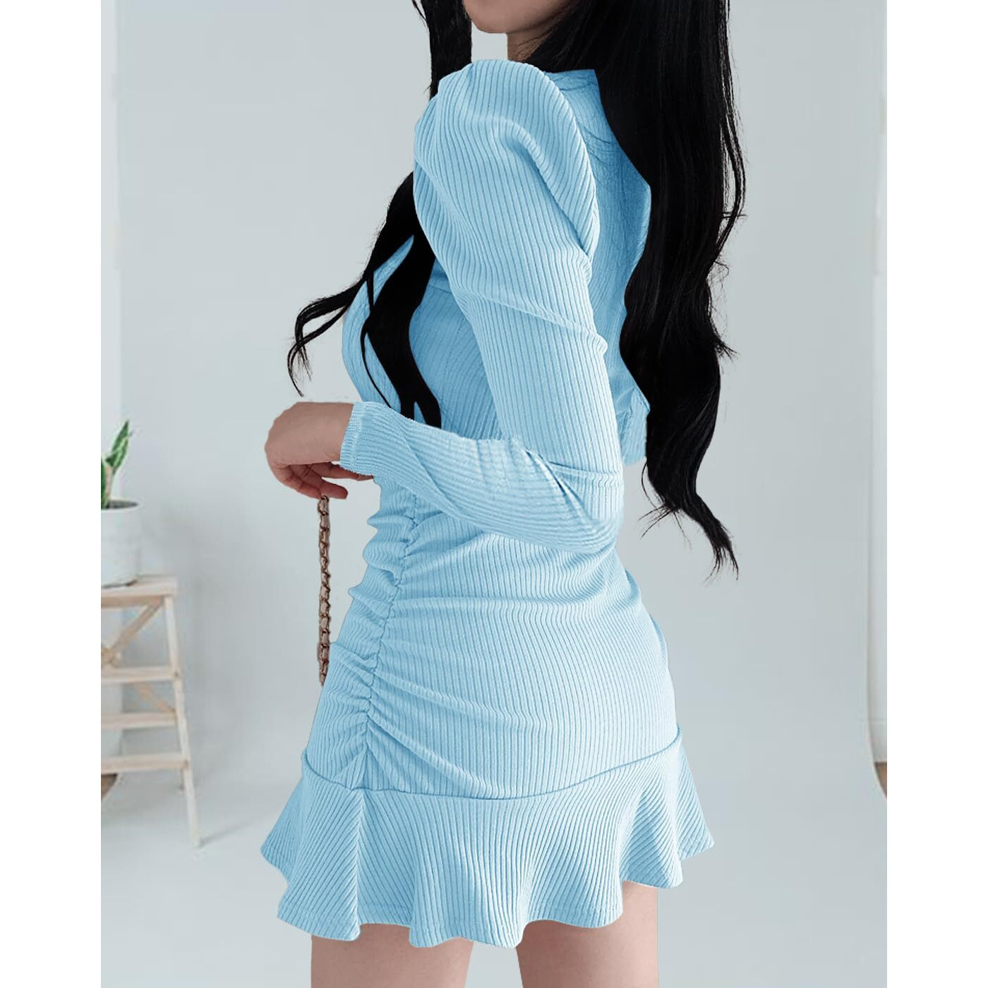 Noble Monk Women's Slim Fit Full Sleeve Dress