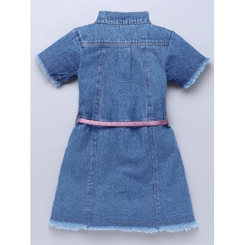 Naughty Ninos Blue Cotton Denim Shirt Dress(Nn00896Drs-1112)
