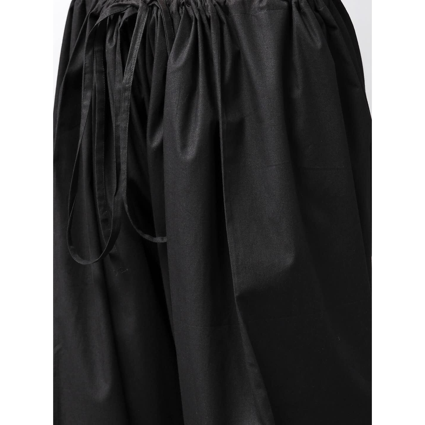 See Designs Men's Solid Cotton Curved Hemline With Shirt Collar Black Full Sleeve Pathani Kurta With Salwar - Sdkt600Xs
