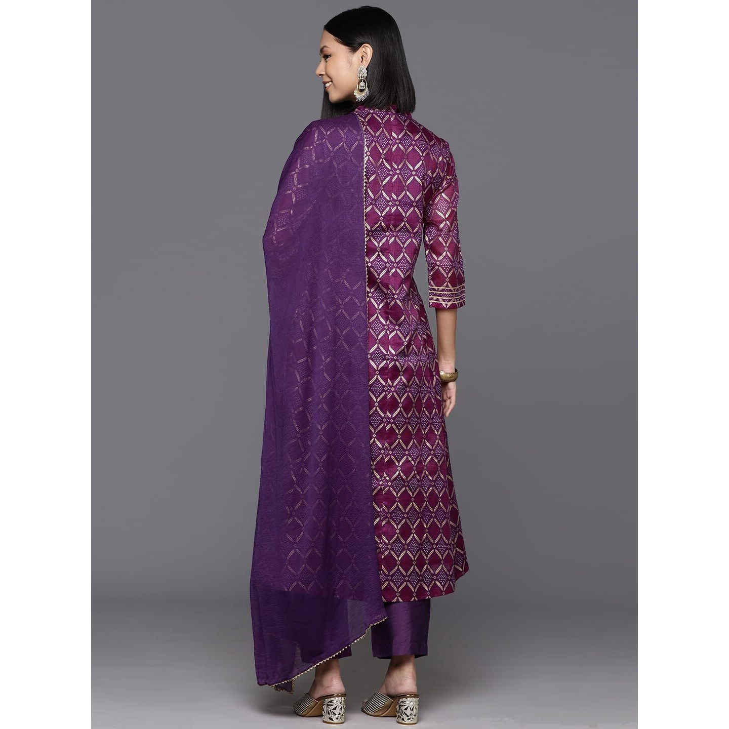 Varanga Women's Cotton Blend Solid Regular Kurta  Comfortable, Stylish, And Versatile Ethnic Wear For Everyday Use Purple