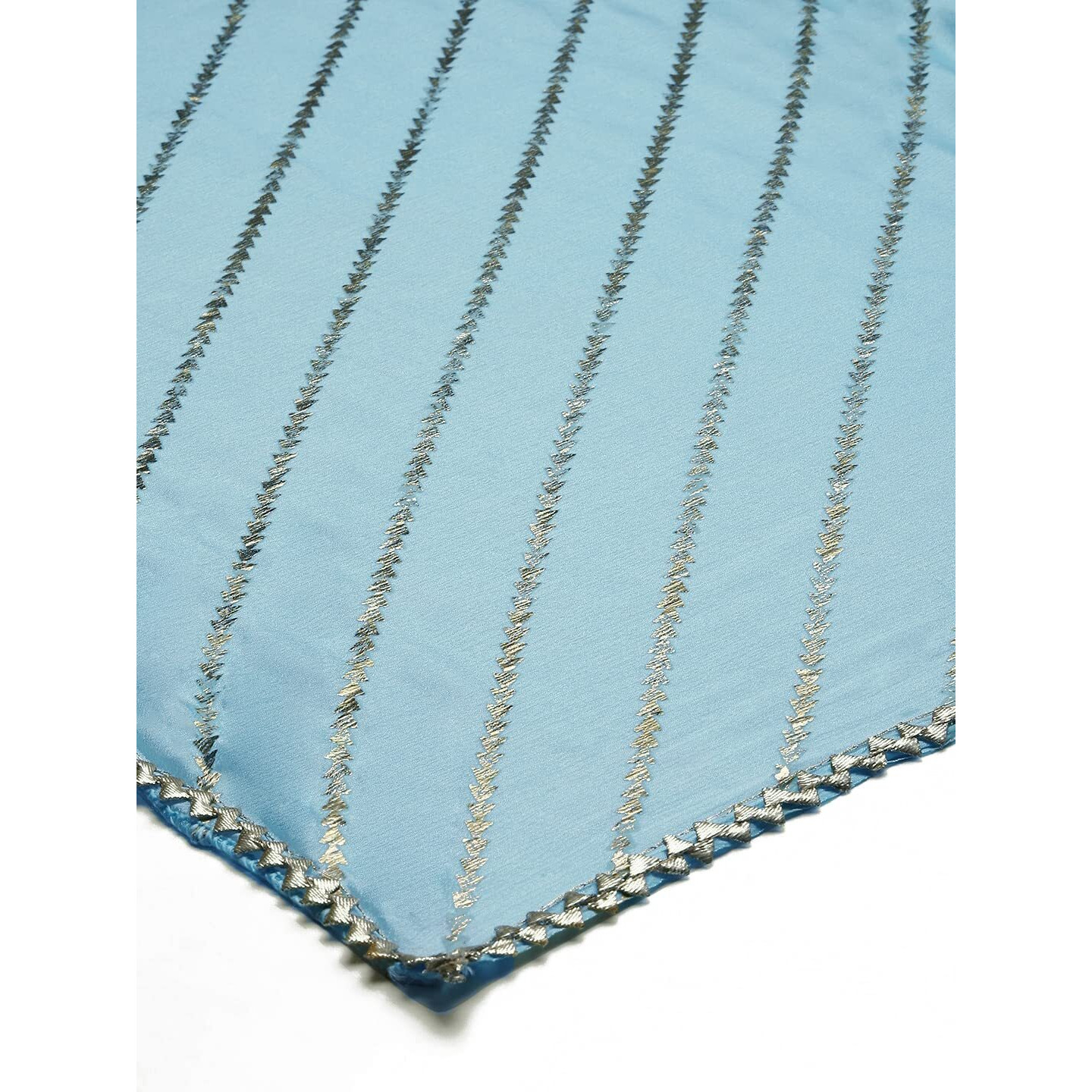 Weavers Villa Women's Abstract Poly Silk Embellished Dupatta, Chunni (Sky Blue), 2.25 Mtrs