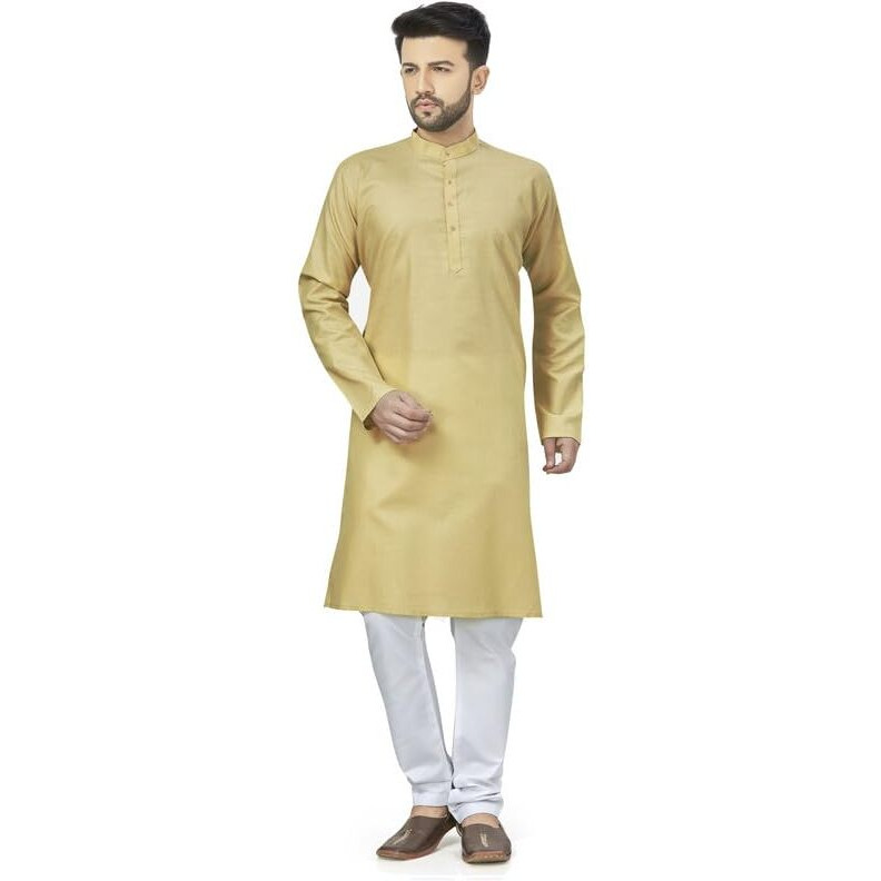 Be Active Men's Traditional Solid Full Sleeves Kurta || Cotton Kurta For Men || Men Kurta For Wedding || Kurta For Men (N-Rfsk0001 34 Kr M)