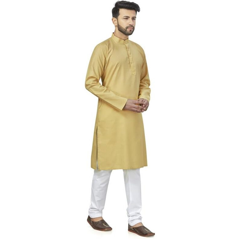 Be Active Men's Traditional Solid Full Sleeves Kurta || Cotton Kurta For Men || Men Kurta For Wedding || Kurta For Men (N-Rfsk0001 34 Kr M)