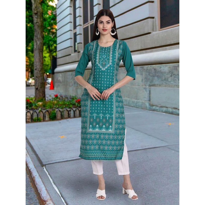 Pinkmint Women's Crepe Kurti For Women's Ll Traditional Kurti For Women Ll The Ultimate Kurti Collection (Pack Of 5)