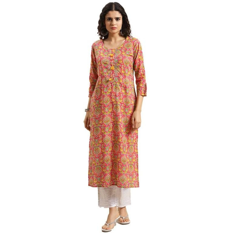 Varanga Women's Kurta Set  Stylish, Comfortable, And Perfect For Every Occasion, Blending Traditional Charm With Modern Elegance Pink