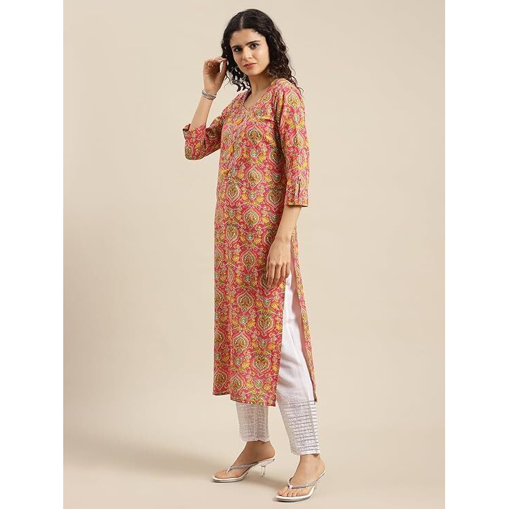 Varanga Women's Kurta Set  Stylish, Comfortable, And Perfect For Every Occasion, Blending Traditional Charm With Modern Elegance Pink