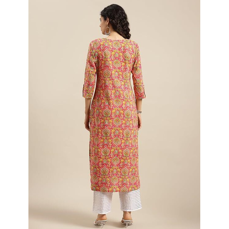Varanga Women's Kurta Set  Stylish, Comfortable, And Perfect For Every Occasion, Blending Traditional Charm With Modern Elegance Pink