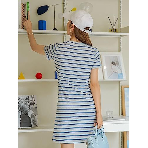 Dhruvi Trendz Womens Lycra Women Western Dresses Regular Fit A-Line (Dt-Wd1125_Blue_3Xl)