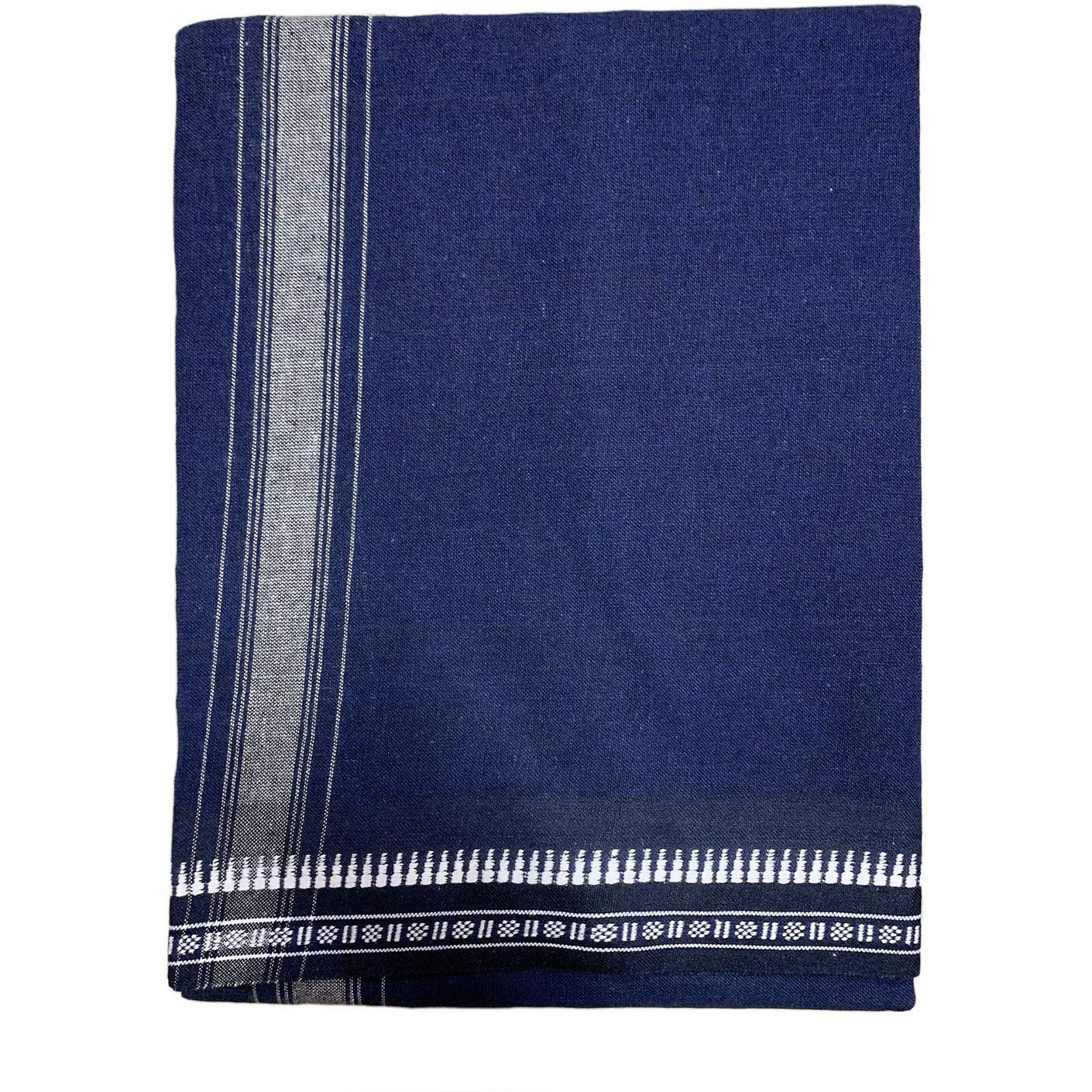 Prakasam Cotton Mens Colour Thalapathi Border Single Dhoti/Size1.28X2.00 Mtrs/Combo Pack Of 2 Dhoties