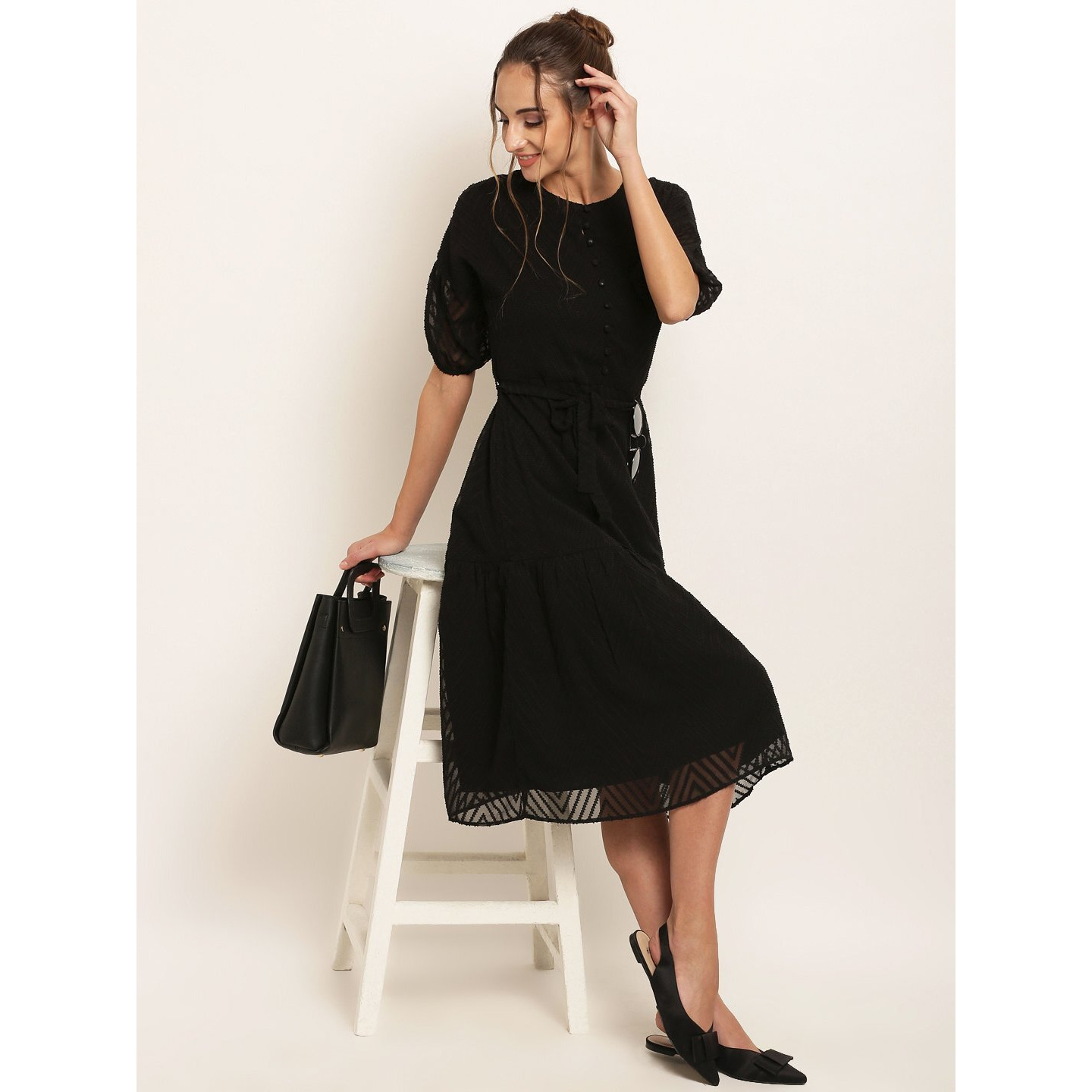 Rare Women's Dress (Ep31080-S, Black, Small)