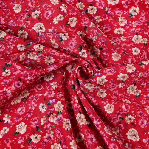 Kzully Women's Rayon A-Line Maxi Dress (Ts-Sfs-2001-Red-Rose-S_Red