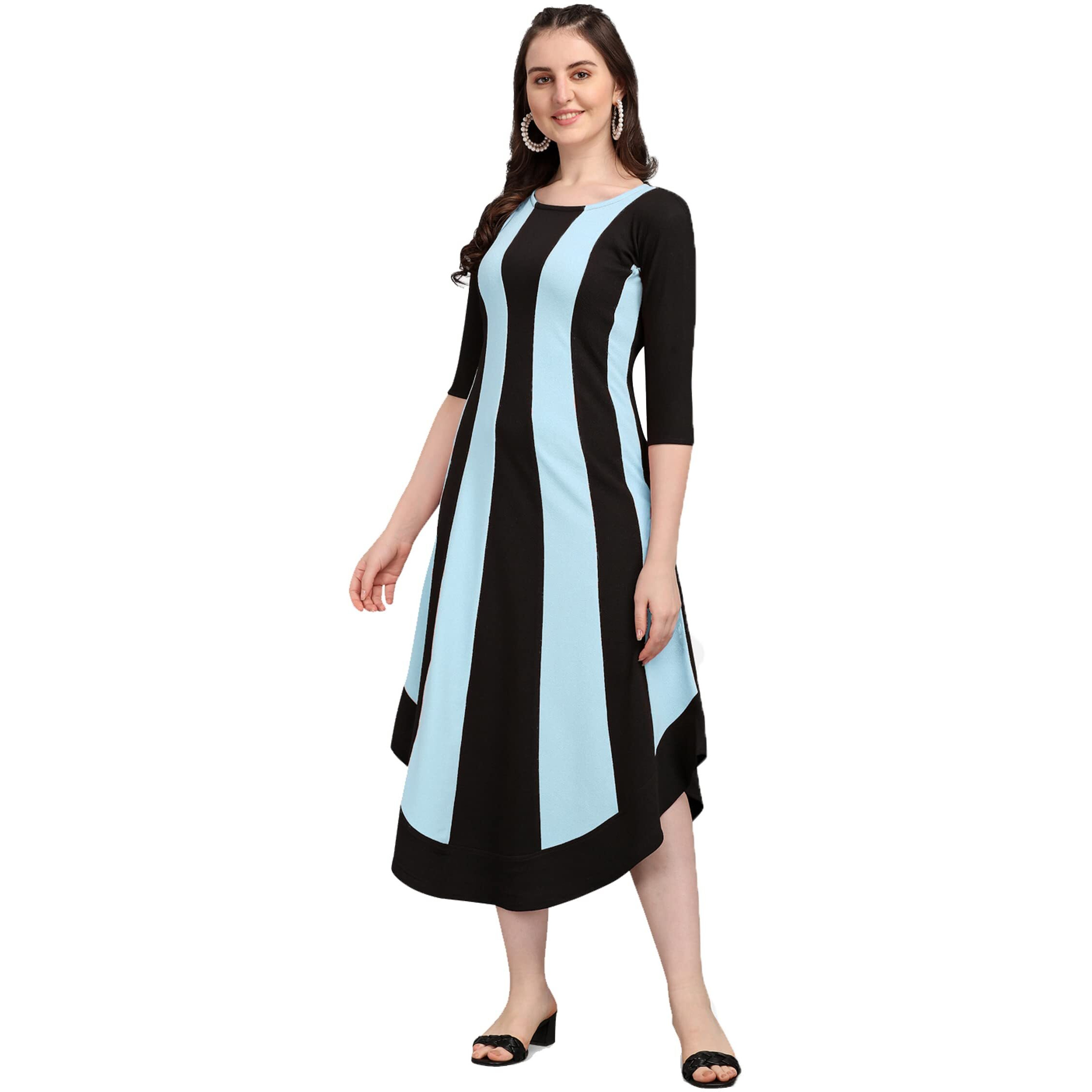 Purvaja Women's Corduroy Empire Waist Maxi Dress (Lucy-528-Sb-Bl-M_Sky Blue