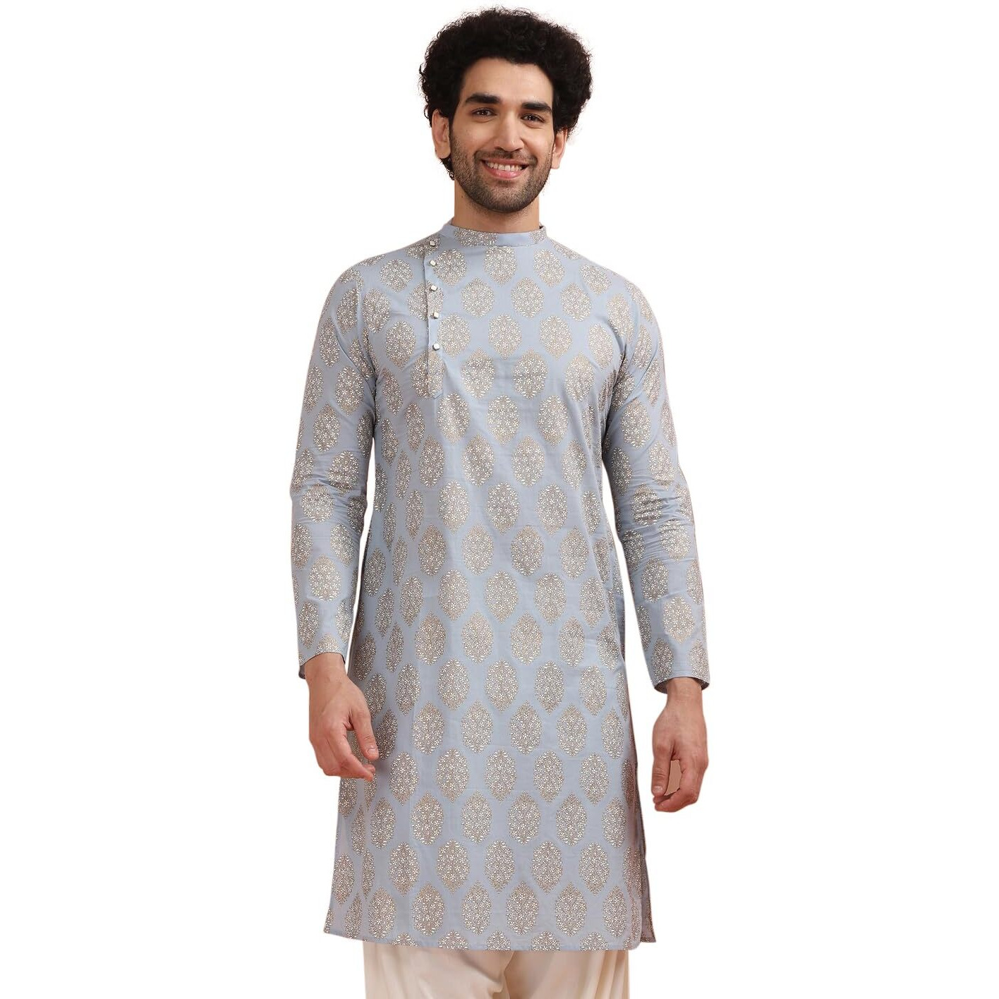 Kisah Men's Blue Indian Ethnic Wear Kurta For Wedding & Festivals-38