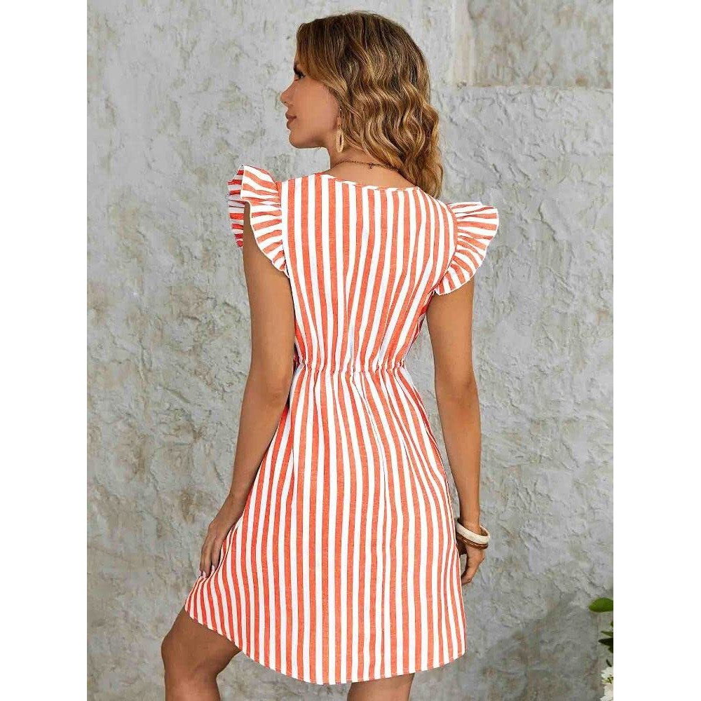 Leriya Fashion One Piece Dress For Women| Midi Dress For Women| Birthday Dress For Women (Small, Orange)