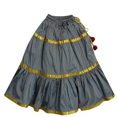 A.T.U.N Girl Synthetic Readymade Lehenga Choli(Glhg Got Mag_Maroon-Grey_9-10 Years_Maroon-Grey_9 Years-10 Years)