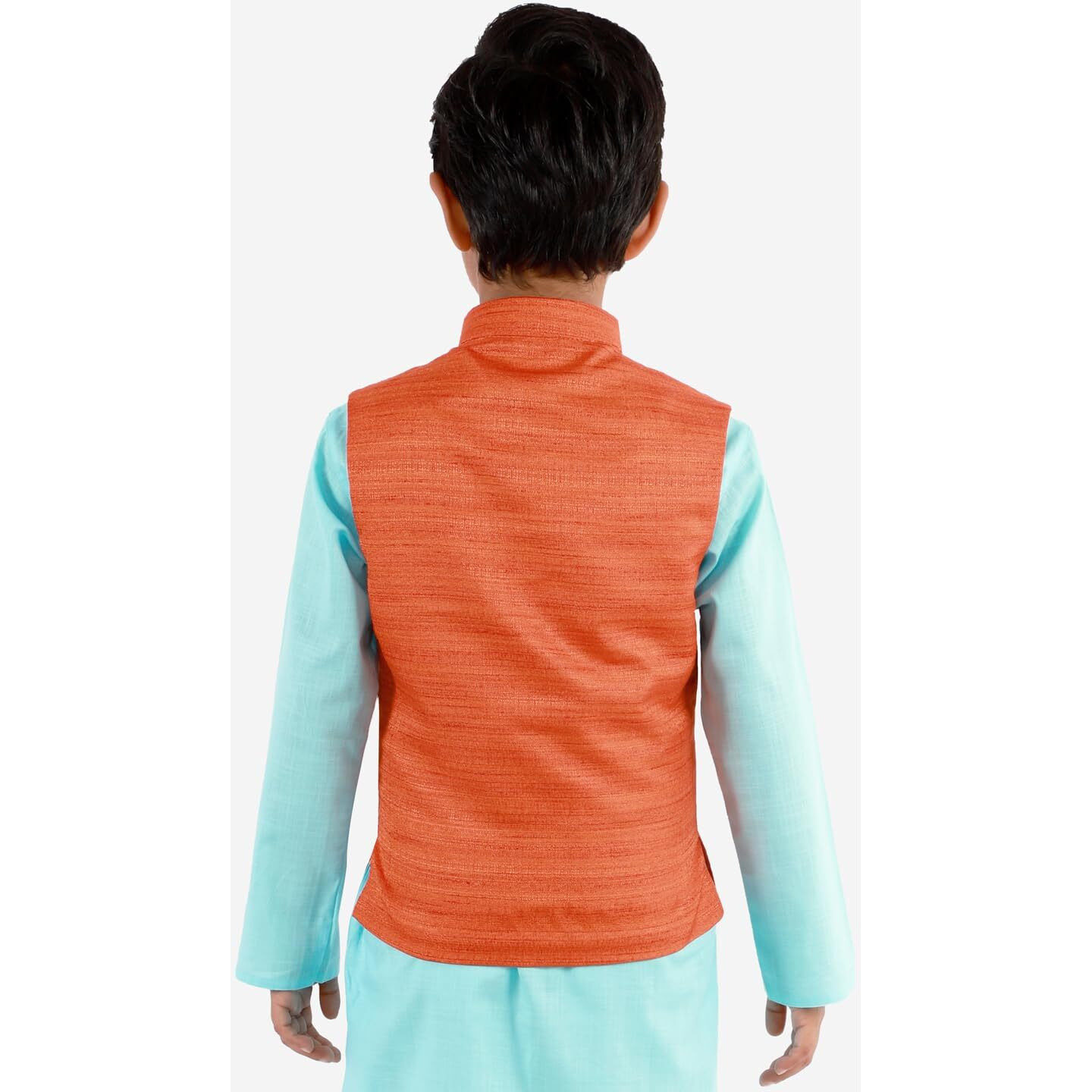 Jbn Creation Vastramay Boys' Orange Nehru Jacket (B1364)