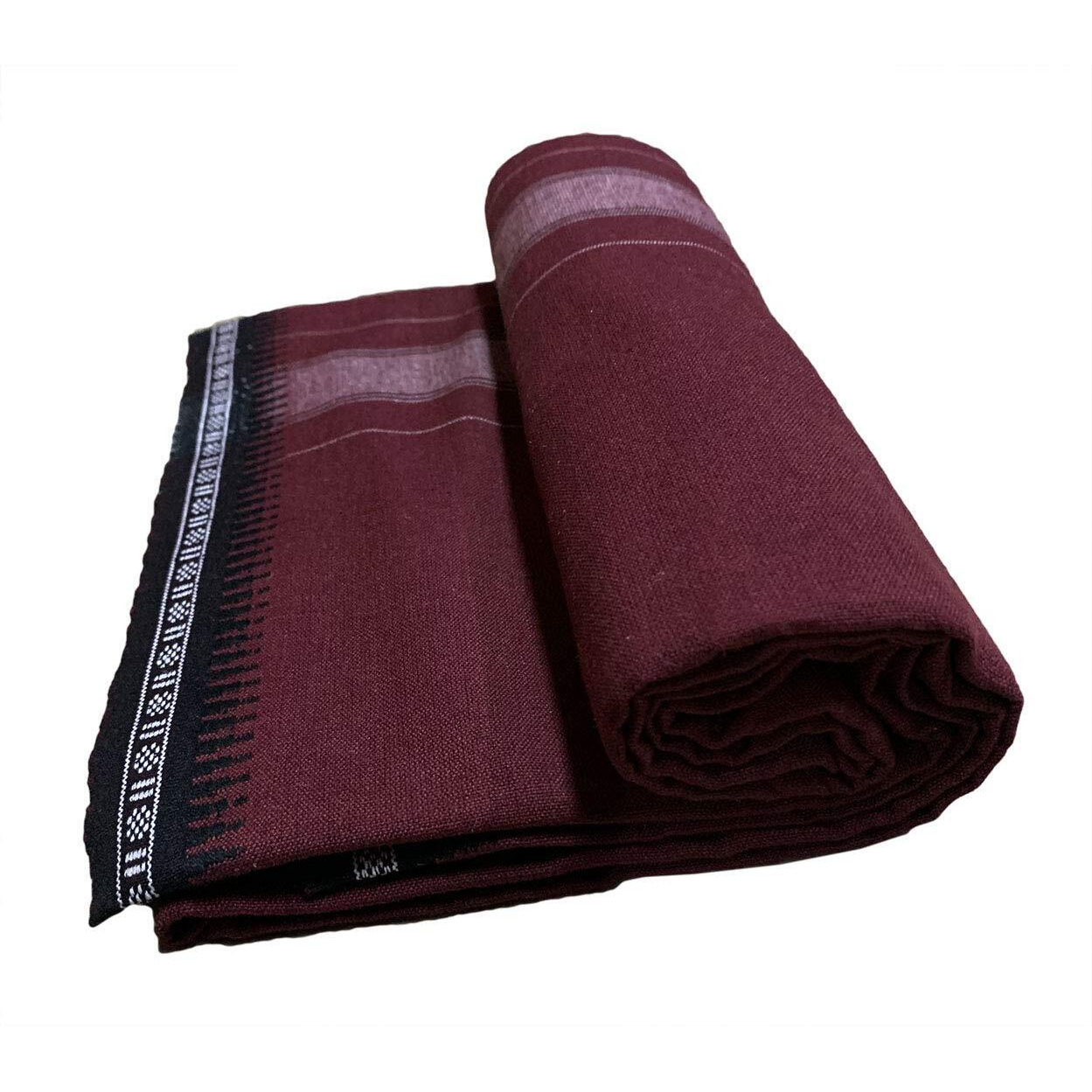 Prakasam Cotton Mens Colour Thalapathi Border Single Dhoti/Size1.28X2.00 Mtrs/Combo Pack Of 2 Dhoties