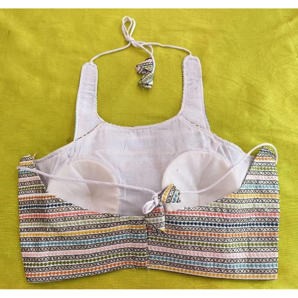 Vihu Fashion Women's Eimo Silk Sequins Sleeveless Regular Blouse (Vf B1006 White 32