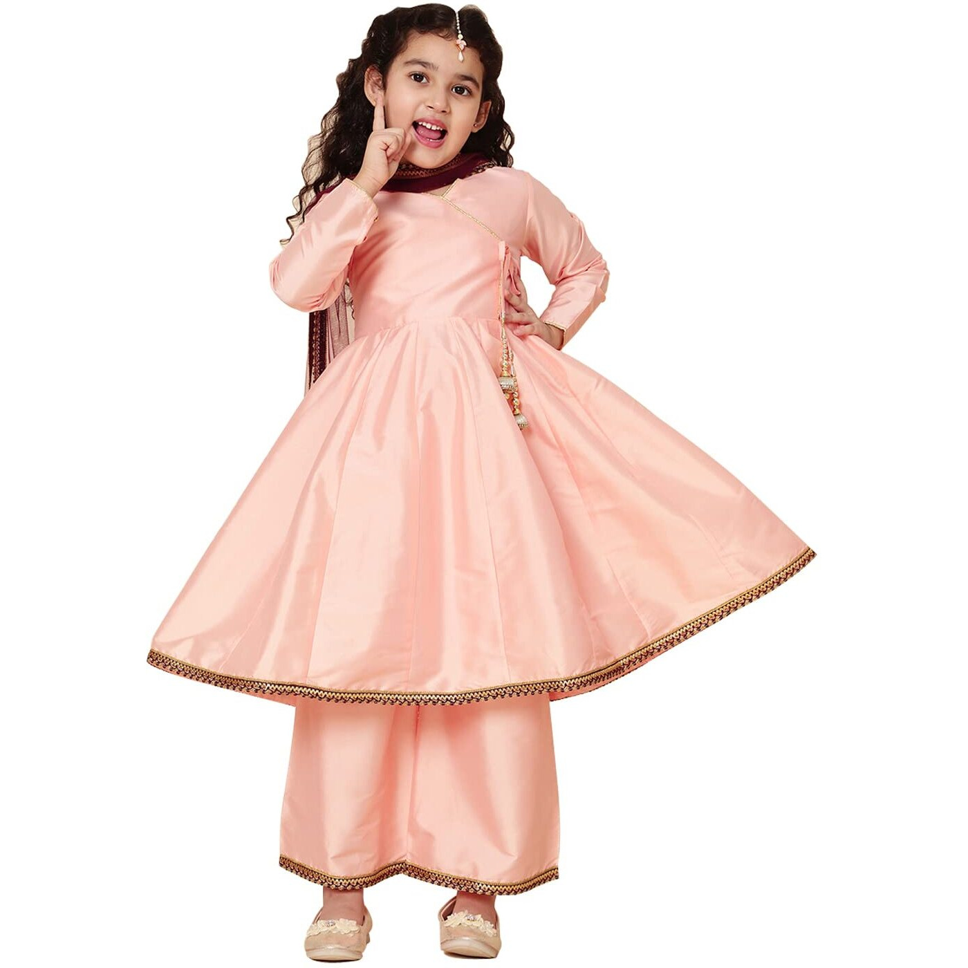 A.T.U.N. (All Things Uber Nice) A.T.U.N. Girls Anarkali Palazzo Set