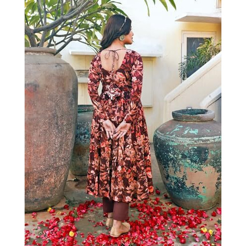 Greciilooks Women's Rayon Regular Kurta Set (Gl-W.Kurta Set-K2766&P188&D126_Red_3Xl)