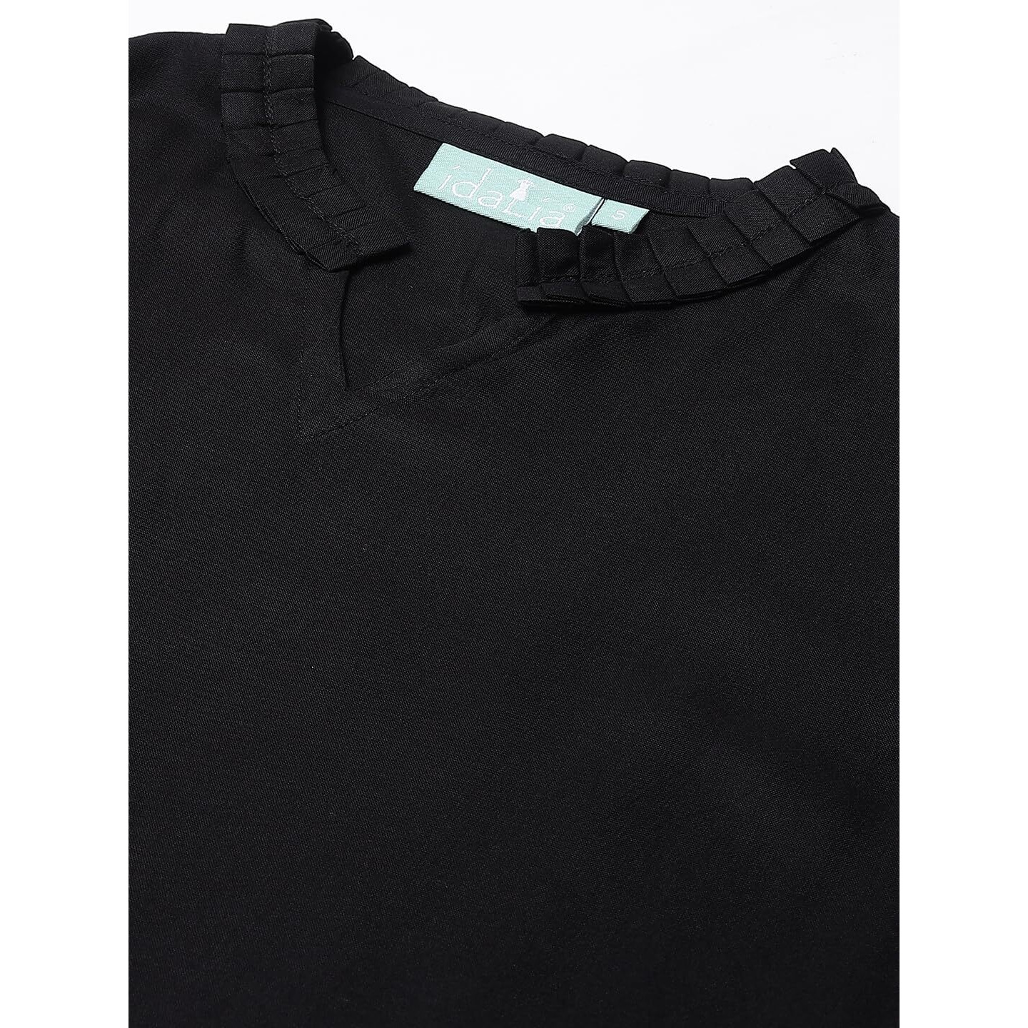 Idalia Black A-Line Rayon Kurta With Palazzo Pants