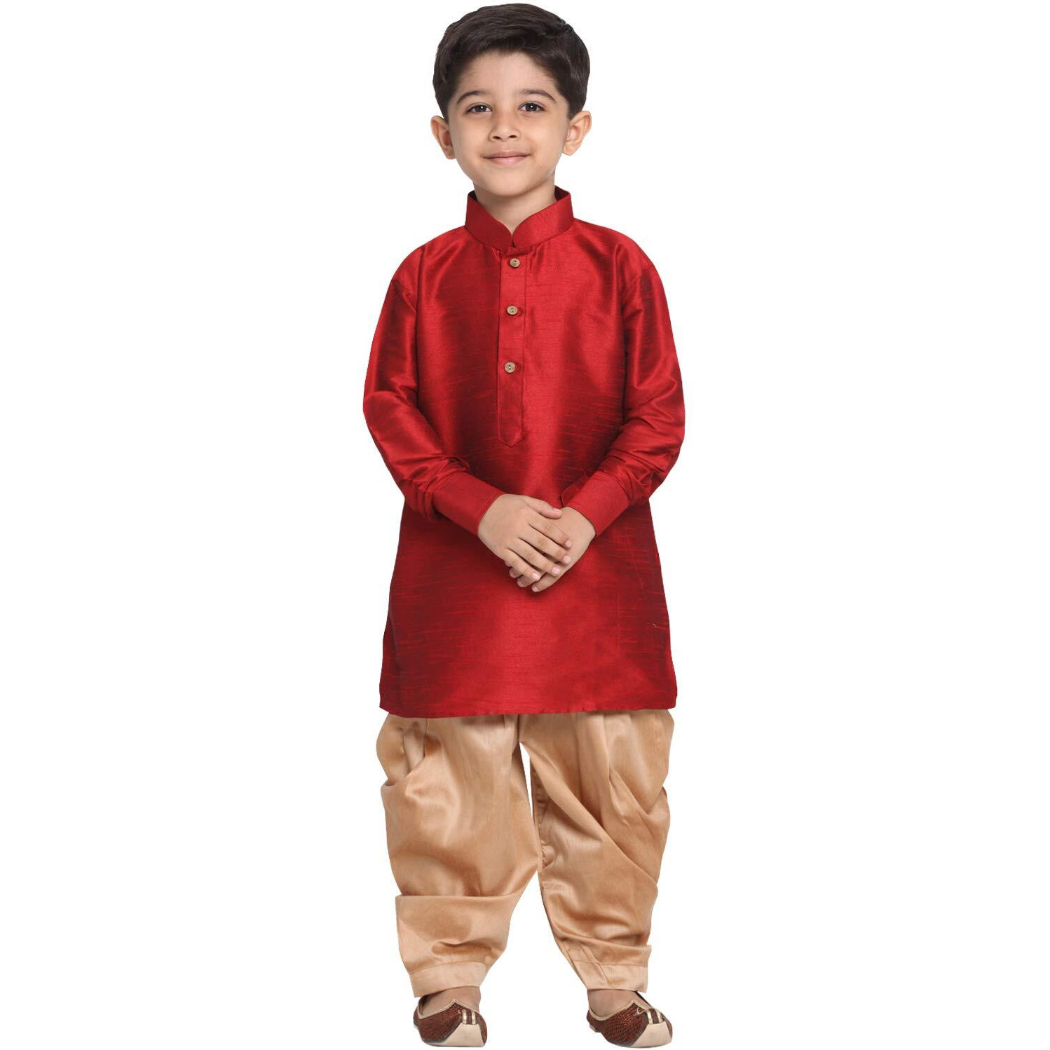 Vastramay Boys Pathani Style Kurta & Cowl Patiala Dhoti Pant Set  Traditional Festive Ethnic Wear