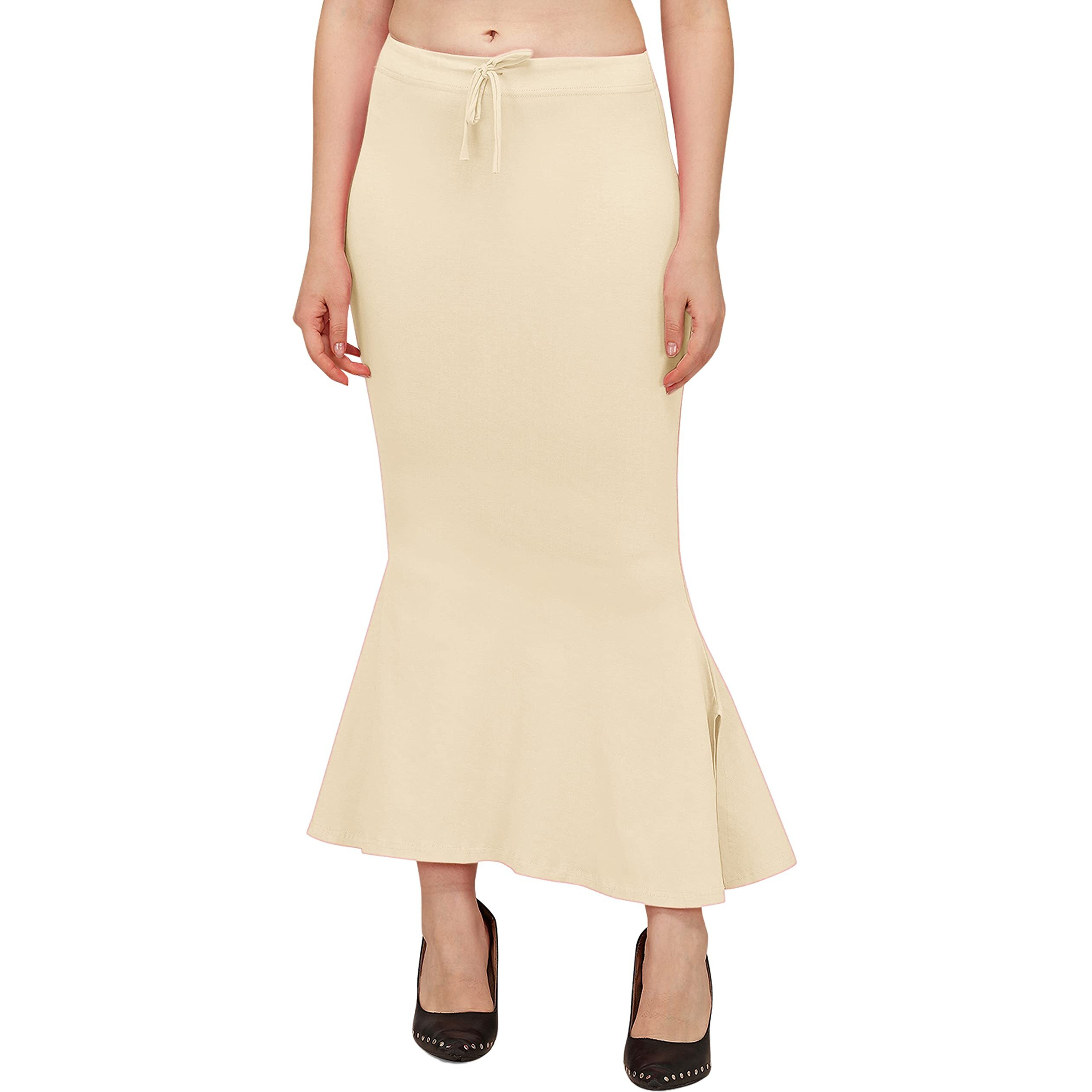 Shiv Textiles Lycra Cotton Blend Fishcut Flare Shapewear For Women Beige M