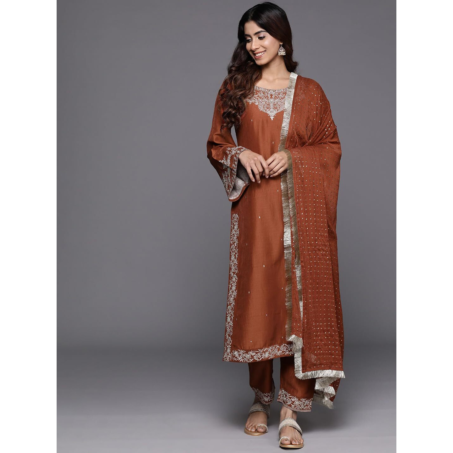 Varanga Women's Cotton Regular Kurta, Kurta Bottom Set With Dupatta Set  Comfortable & Stylish Ethnic Wear For Women