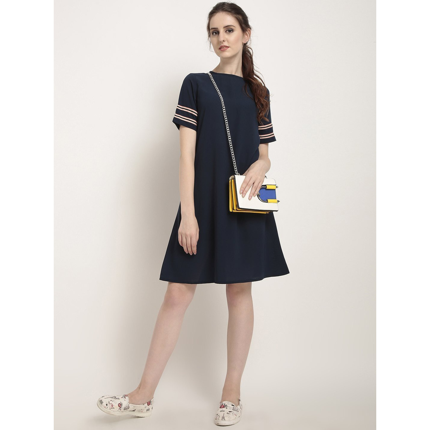 Rare Women's Dress (Ep31440-M, Navy Blue, Medium)