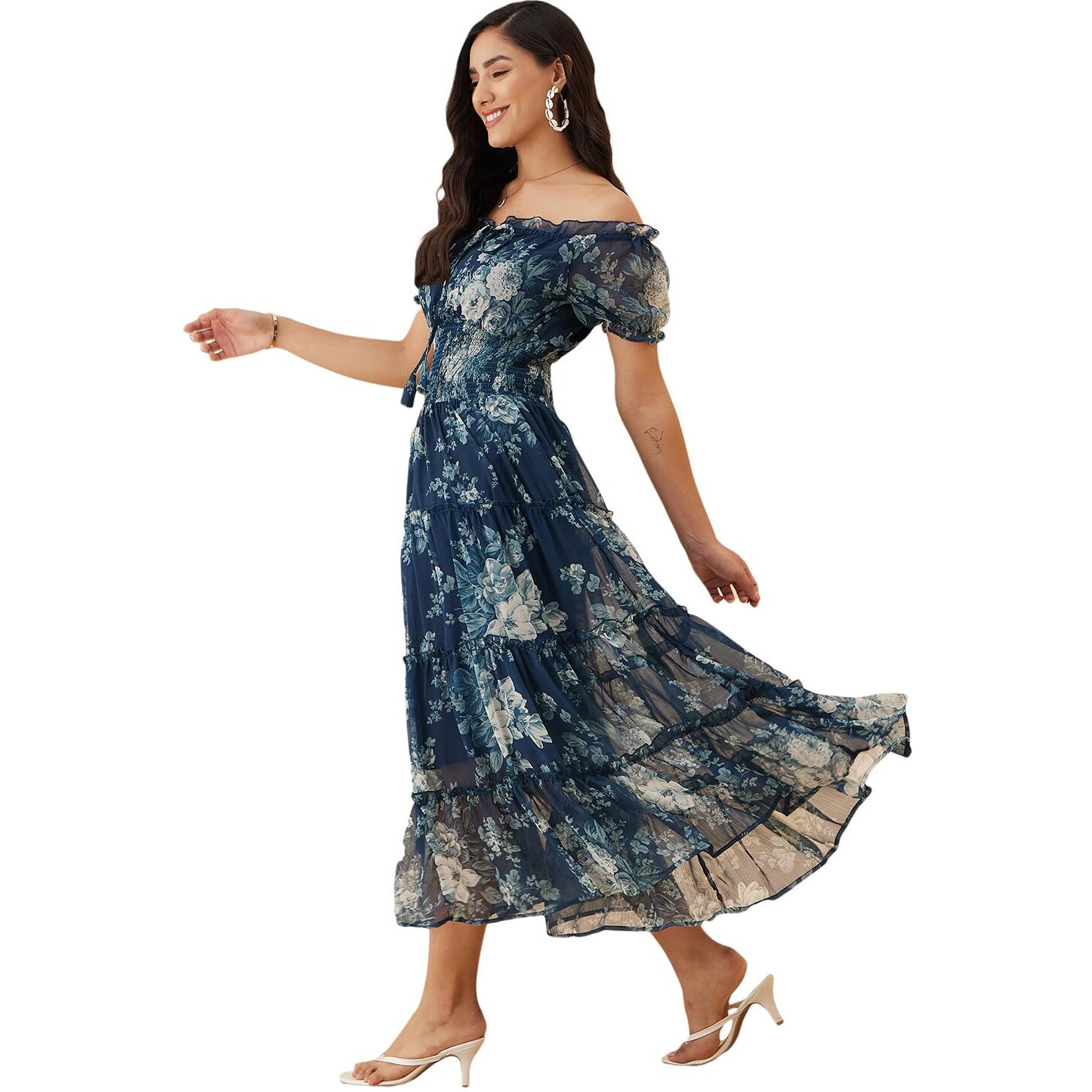 Rare Women's Regular Fit Fit And Flare Dress (Ep7546F_Teal Blue Medium)