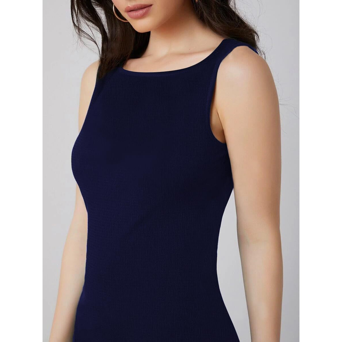 Toochki Dress For Women | Dresses For Women | Women Dress | One Piece Dress For Women Long |Bodycon Dresses | Bodycon Fit Dress | Midi Length Dress | Lycra Dress | Beach Outfits For Women Dark Blue