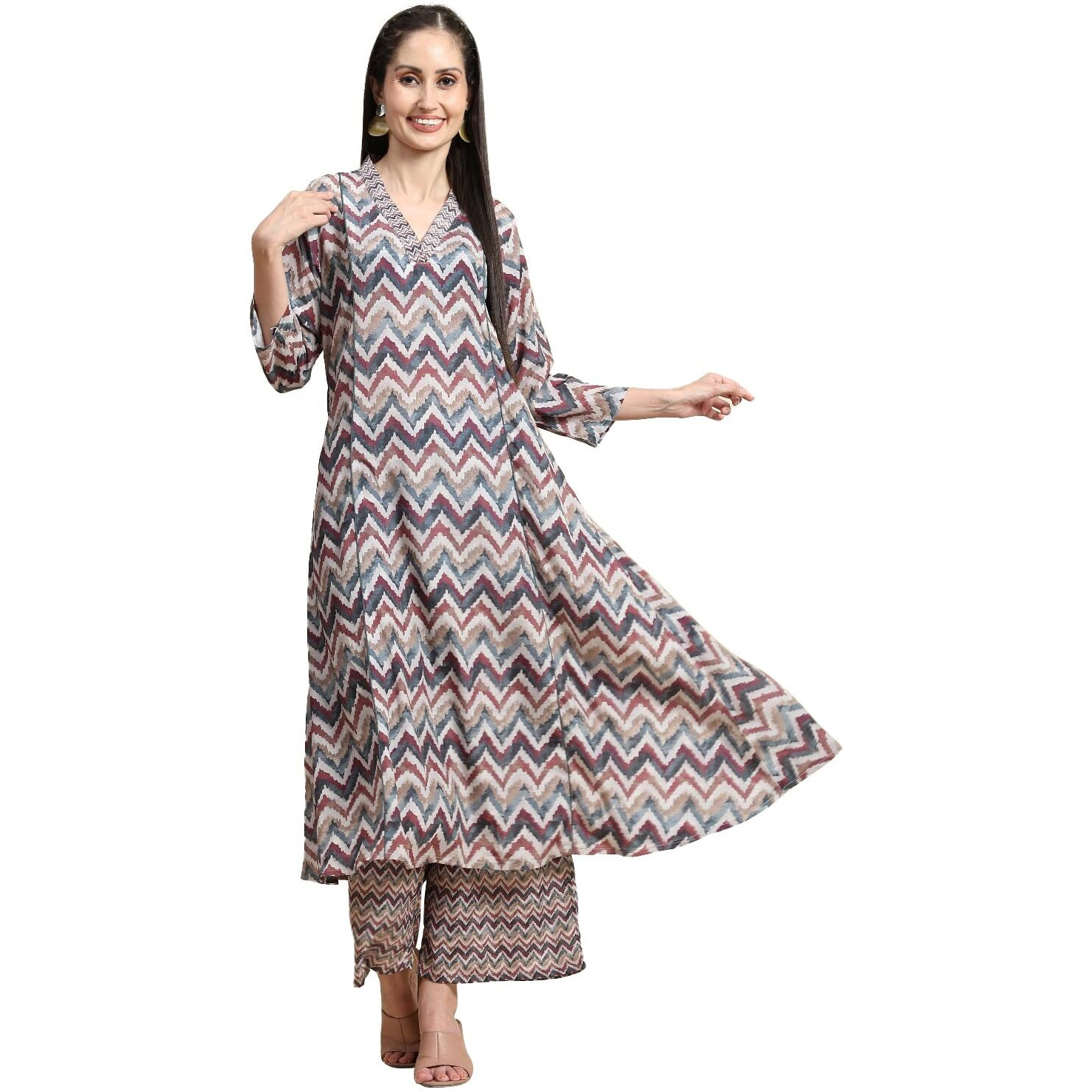Toochki Kurti Plazzo Set For Women | Kurtis For Women Rayon | Two Piece Kurtis Set | Kurti Sets For Girl | Multicolor Kurti Set |Kurti Plazzo Set | Western Kurti Set (Tkcbl-Ry-257-Ml-Ksb Parent)