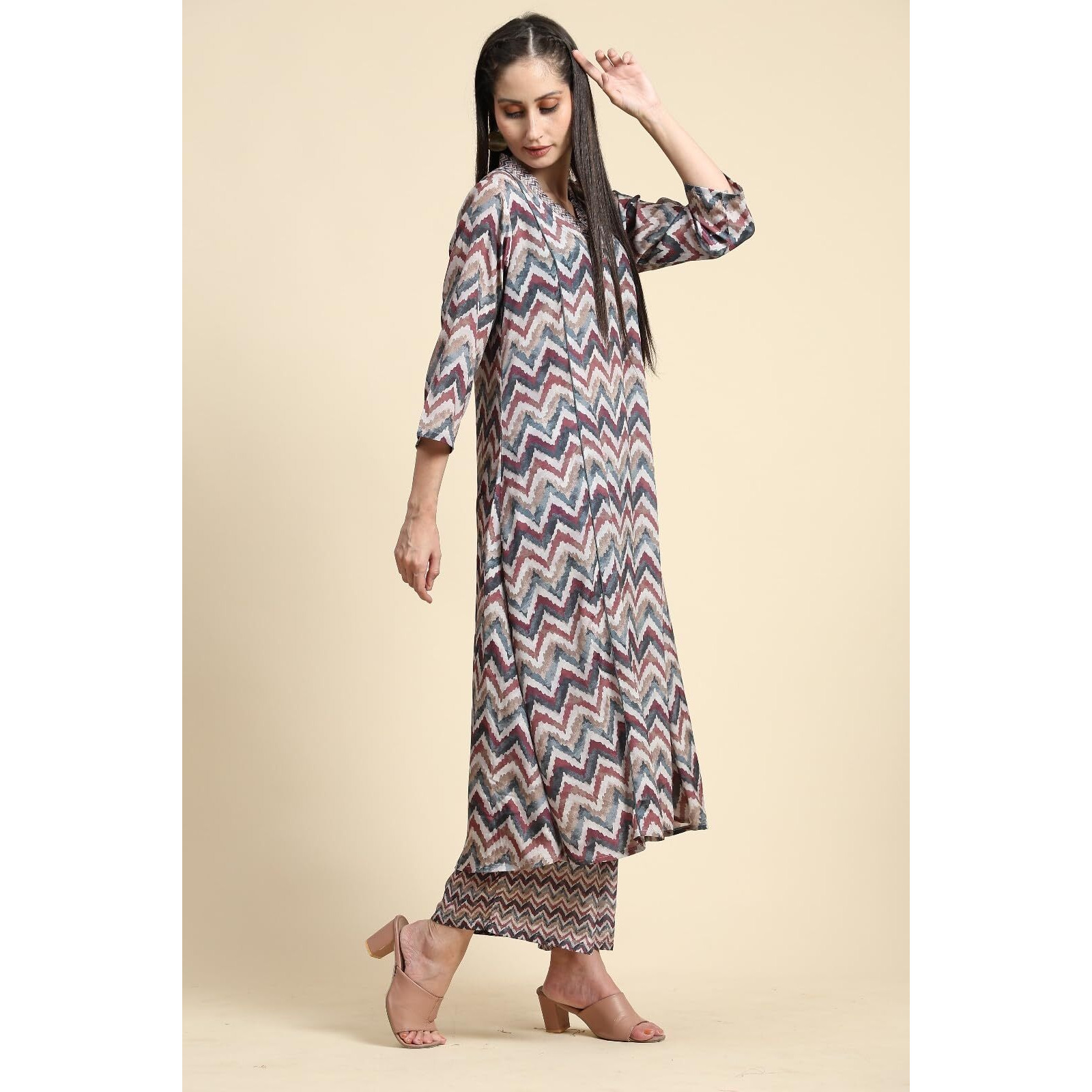 Toochki Kurti Plazzo Set For Women | Kurtis For Women Rayon | Two Piece Kurtis Set | Kurti Sets For Girl | Multicolor Kurti Set |Kurti Plazzo Set | Western Kurti Set (Tkcbl-Ry-257-Ml-Ksb Parent)