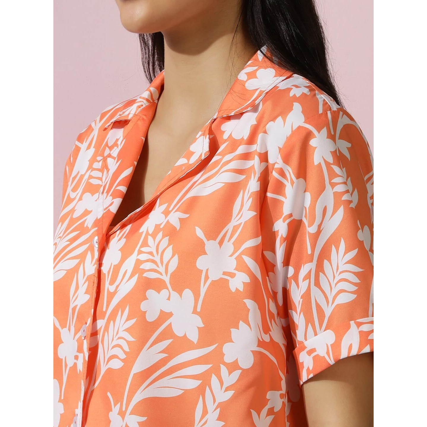 Kotty Women's Top With Trouser Co-Ords(Orange,S)